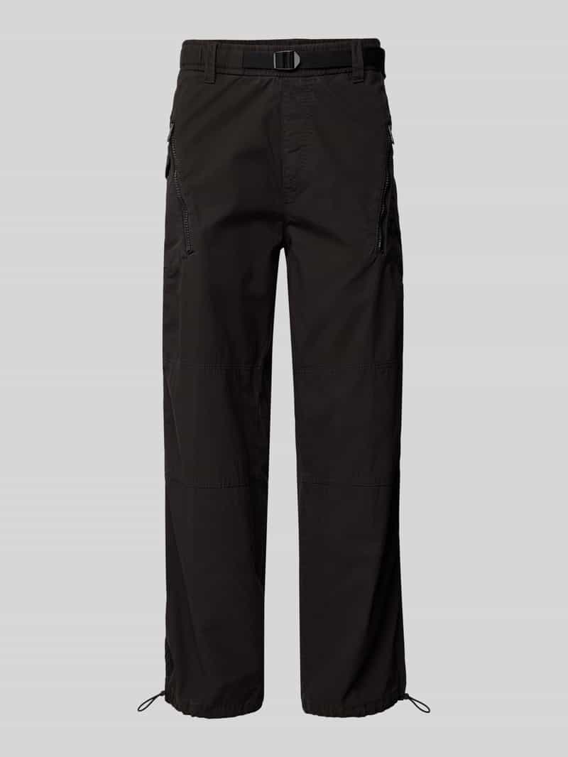 HUGO Regular fit stoffen broek met ritszakken model 'Gordon'