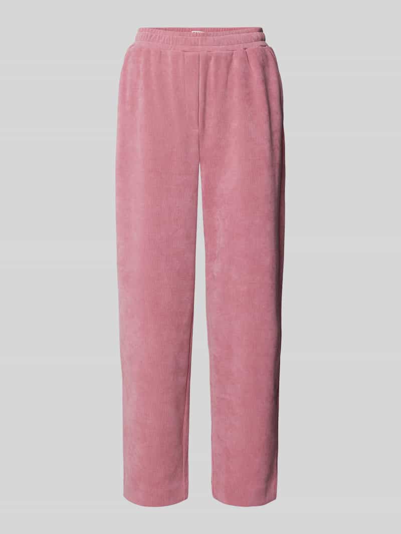 Ichi Straight leg corduroy broek met elastische band model 'KATE'