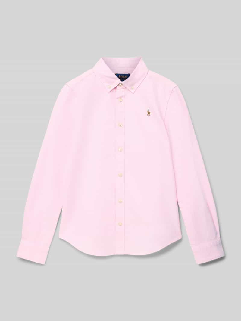 Polo Ralph Lauren Teens Regular fit overhemdblouse met logostitching model 'Trinetteox'