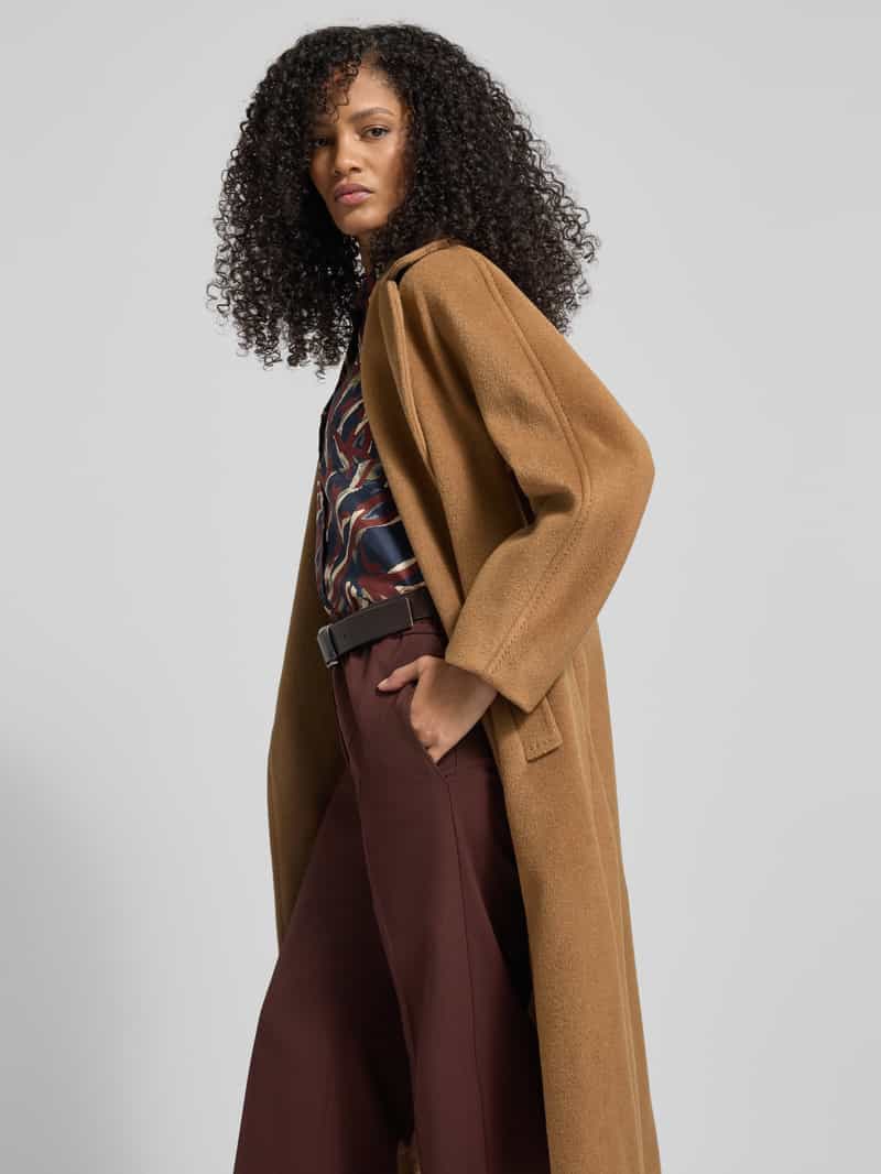 Weekend Max Mara Regular fit lange wollen jas met alpaca en mohair model 'TEMPERA'