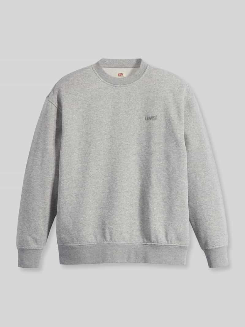 Regular fit sweatshirt met subtiele logo-opschrift