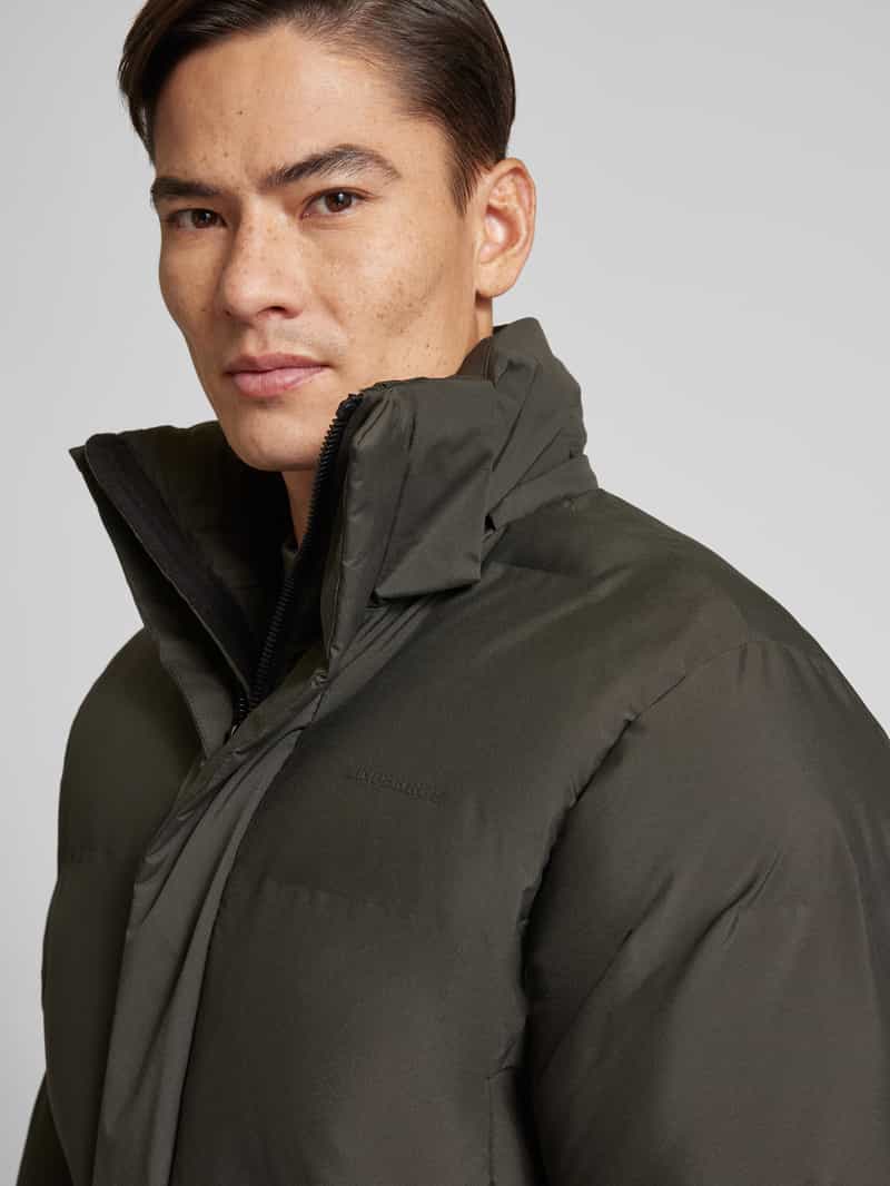 lindbergh Gewatteerde lange jas met capuchon model 'Recycled padded coat'