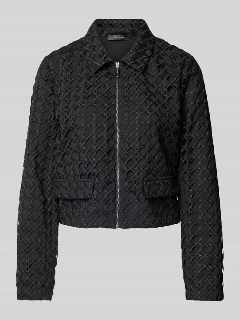 comma Blazer met structuurmotief