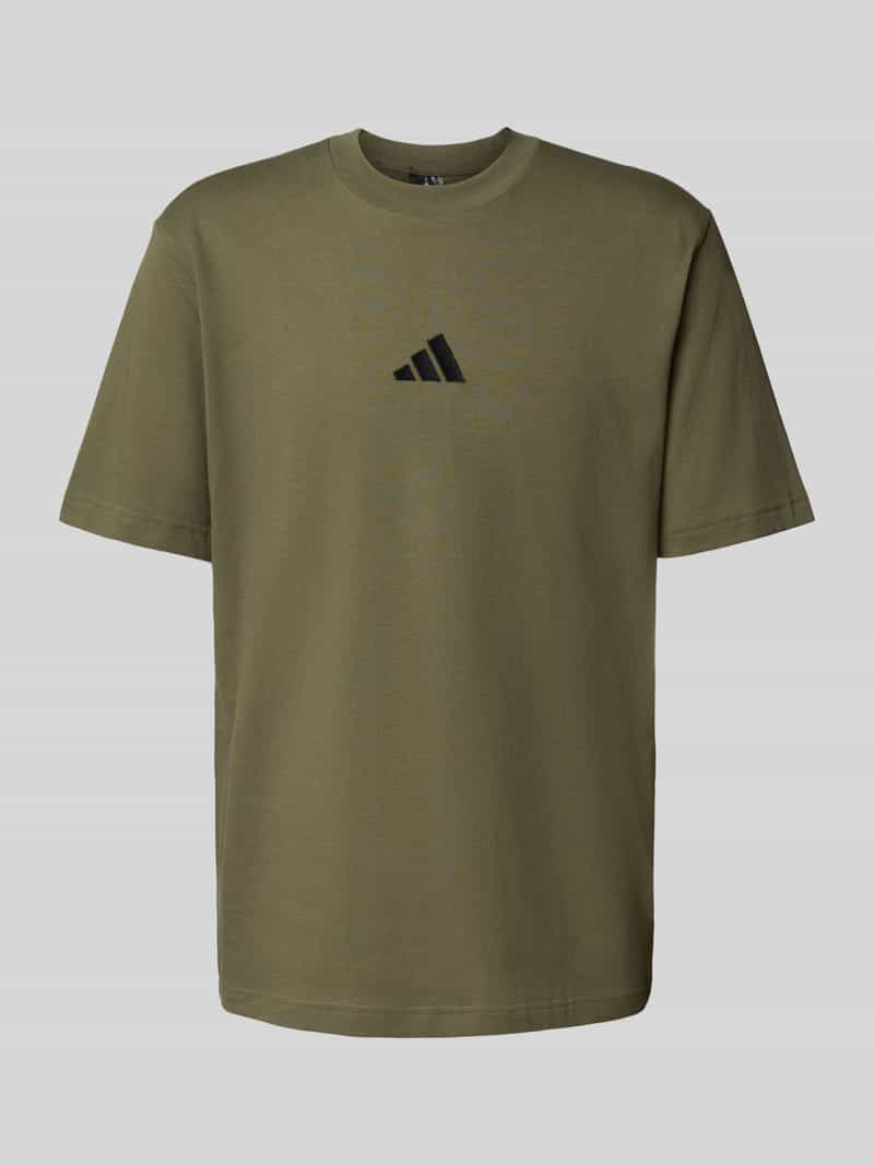 adidas Sportswear T-shirt met labelstitching en ronde hals