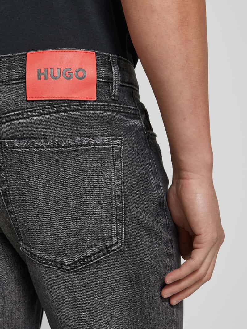 HUGO Tapered fit jeans in destroyed-look model ' 634'