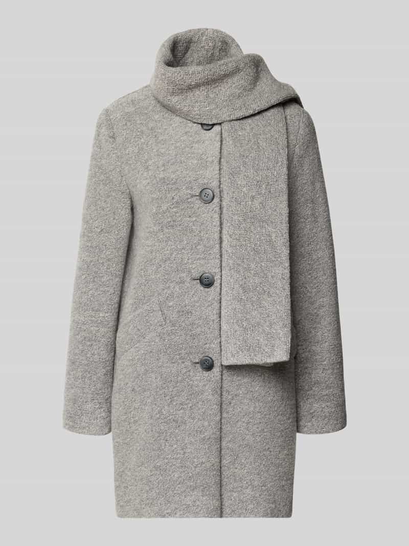 Fuchs Schmitt Lange jas met wol en sjaaldetail