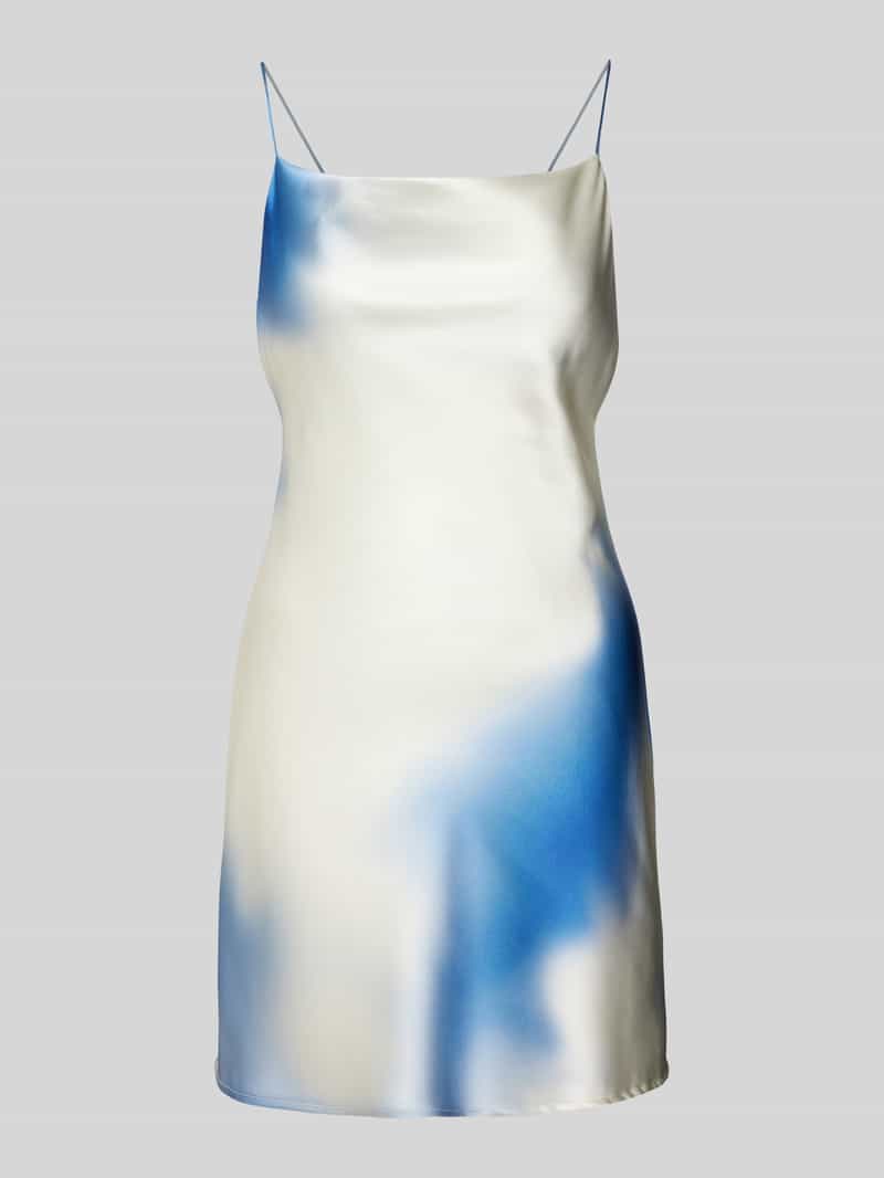 EDITED Mini-jurk in marineblauw met all-over print model 'Jessie'
