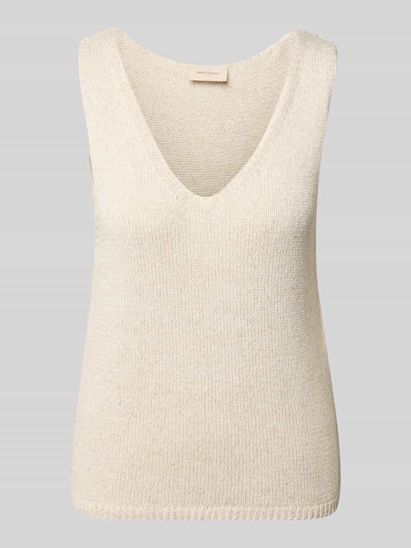 FREE QUENT Gebreide top met V-hals model 'Grscaliva'