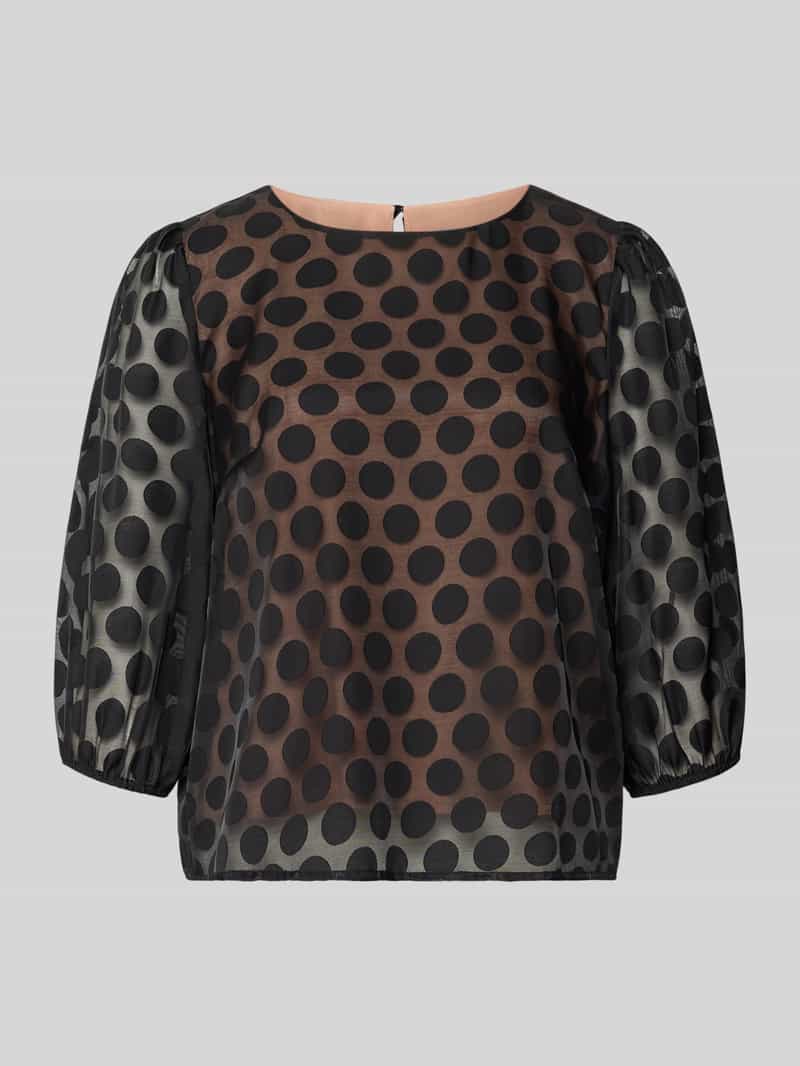 Christian Berg Woman Selection Semi-transparant blouseshirt in all-over look