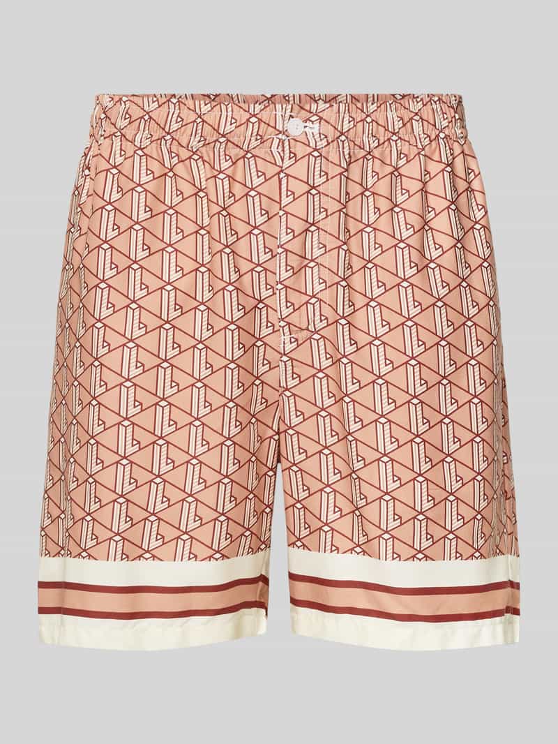 Lacoste Straight leg korte broek met elastische band