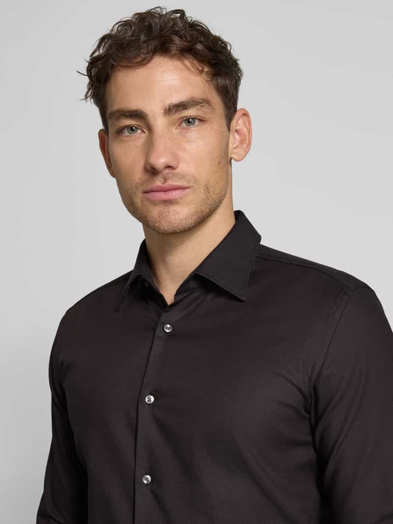 Boss Slim fit zakelijk overhemd in tweekleurig twill model 'HANK'