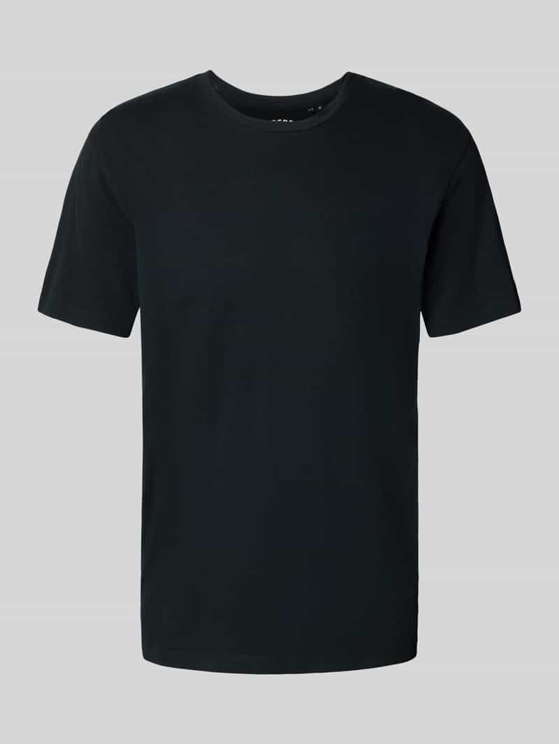 Superdry T-shirt met geribde ronde hals