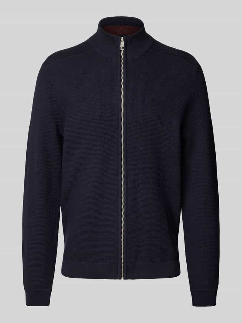 Tom Tailor Regular fit gebreid jack van puur katoen met structuurmotief