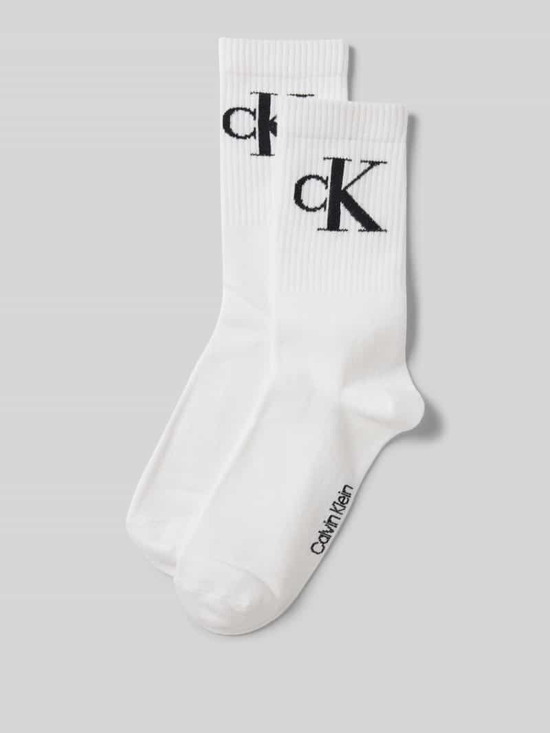 Calvin Klein Jeans Sokken met elastische ribboordjes in een set van 2 paar