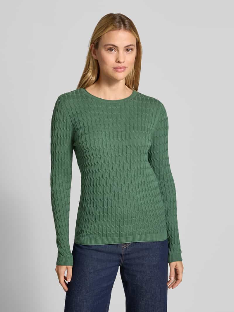 Christian Berg Woman Slim gebreide pullover met kabelpatroon