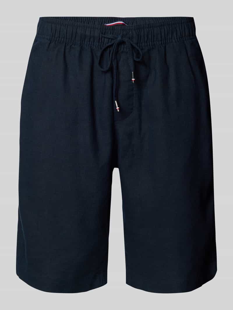 Tommy Hilfiger Korte relaxed fit broek van linnenmix