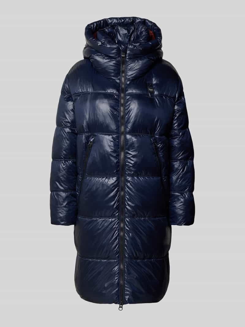 Blauer Usa Gewatteerde lange jas met tweewegsritssluiting model 'ARMORY'