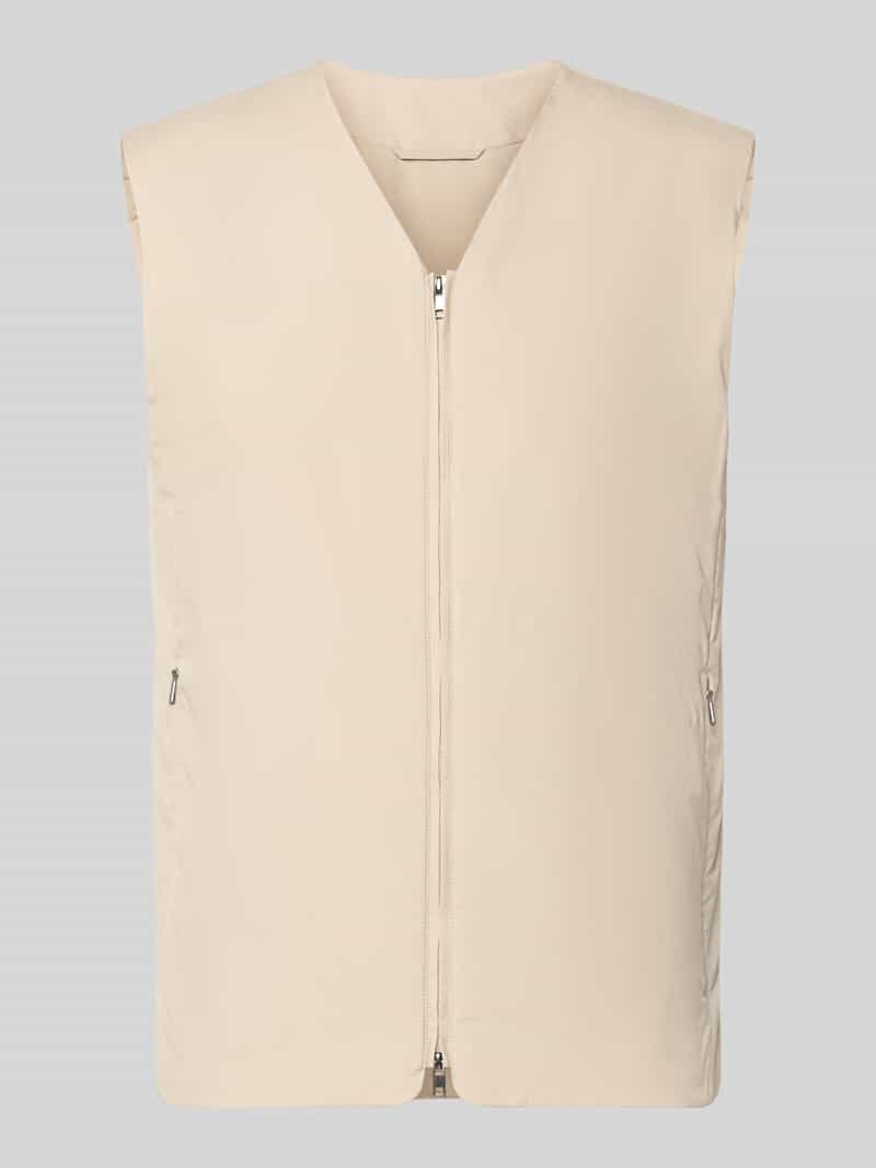Tiger of Sweden Regular Fit Weste mit V-Ausschnitt Modell 'Marve' in Sand, Größe L 2093444L
