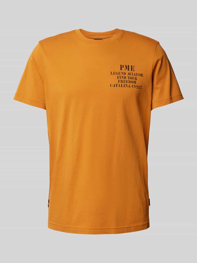 PME Legend T-shirt met statement- en labelprint