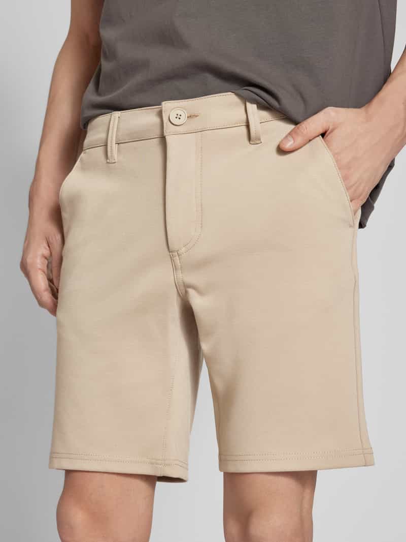 Blend Korte regular fit broek met steekzakken