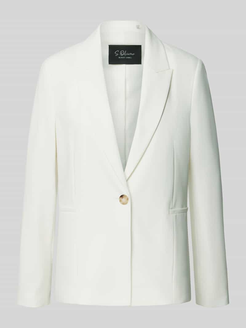 s.Oliver BLACK LABEL Getailleerde lange blazer met viscose