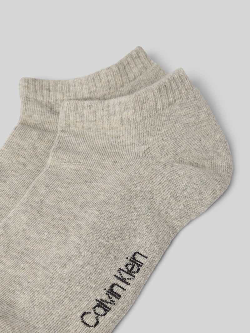 Calvin Klein Jeans Sneakersokken met logostitching in een set van 2 stuks
