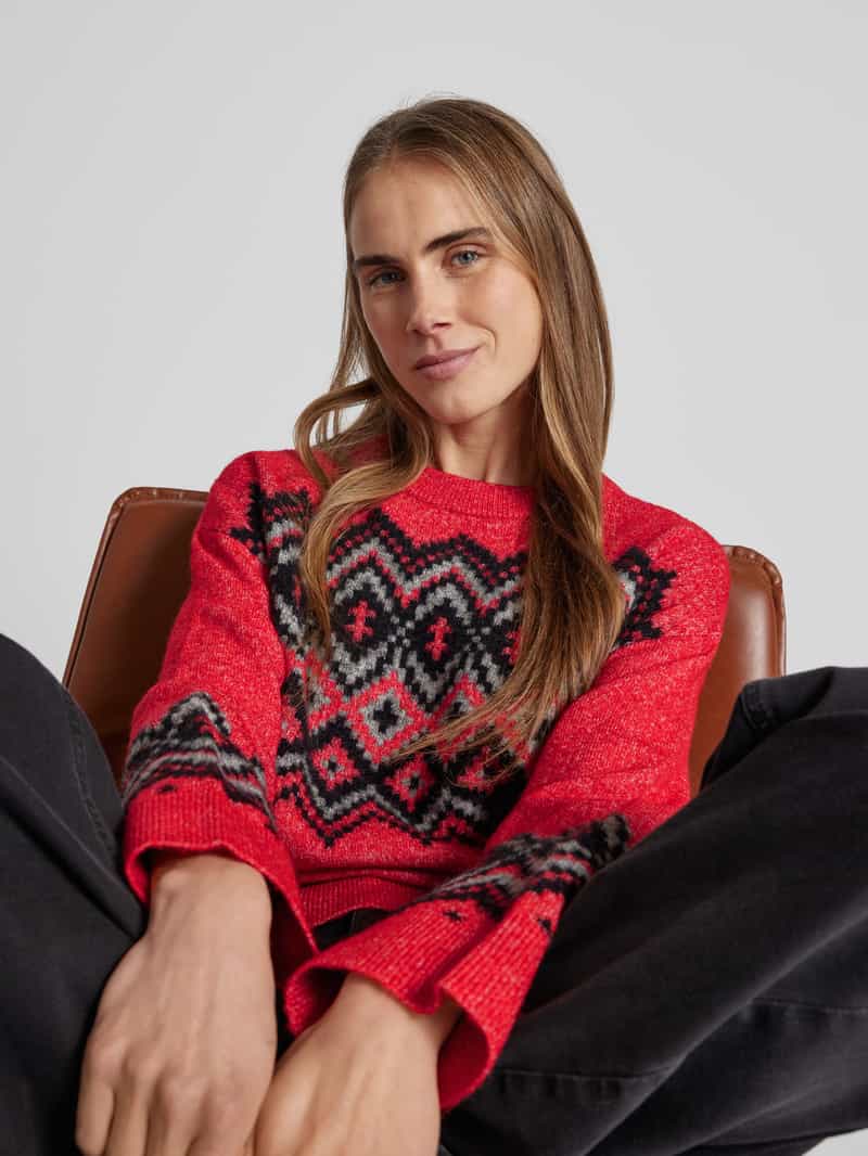 Christian Berg Woman Gebreide pullover met extra brede schouders