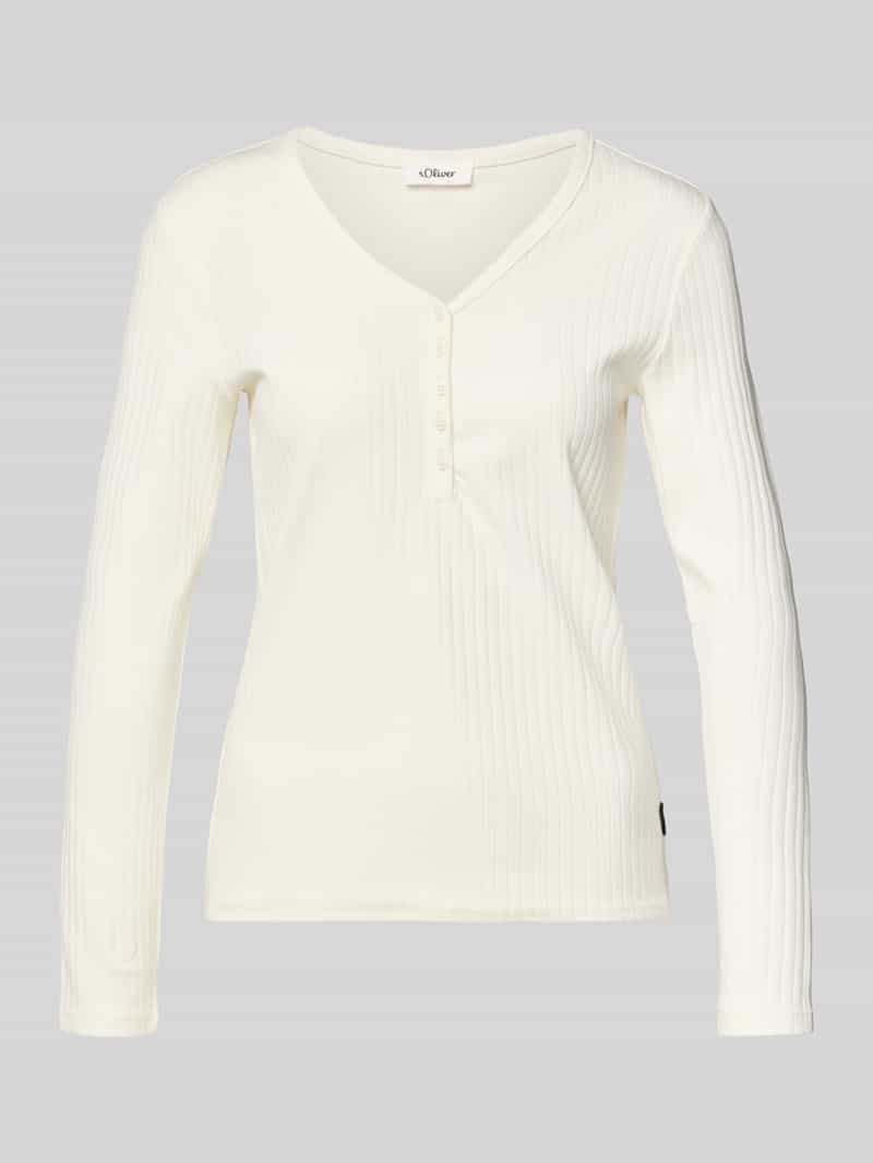 s.Oliver RED LABEL Regular fit shirt met lange mouwen van katoenmix