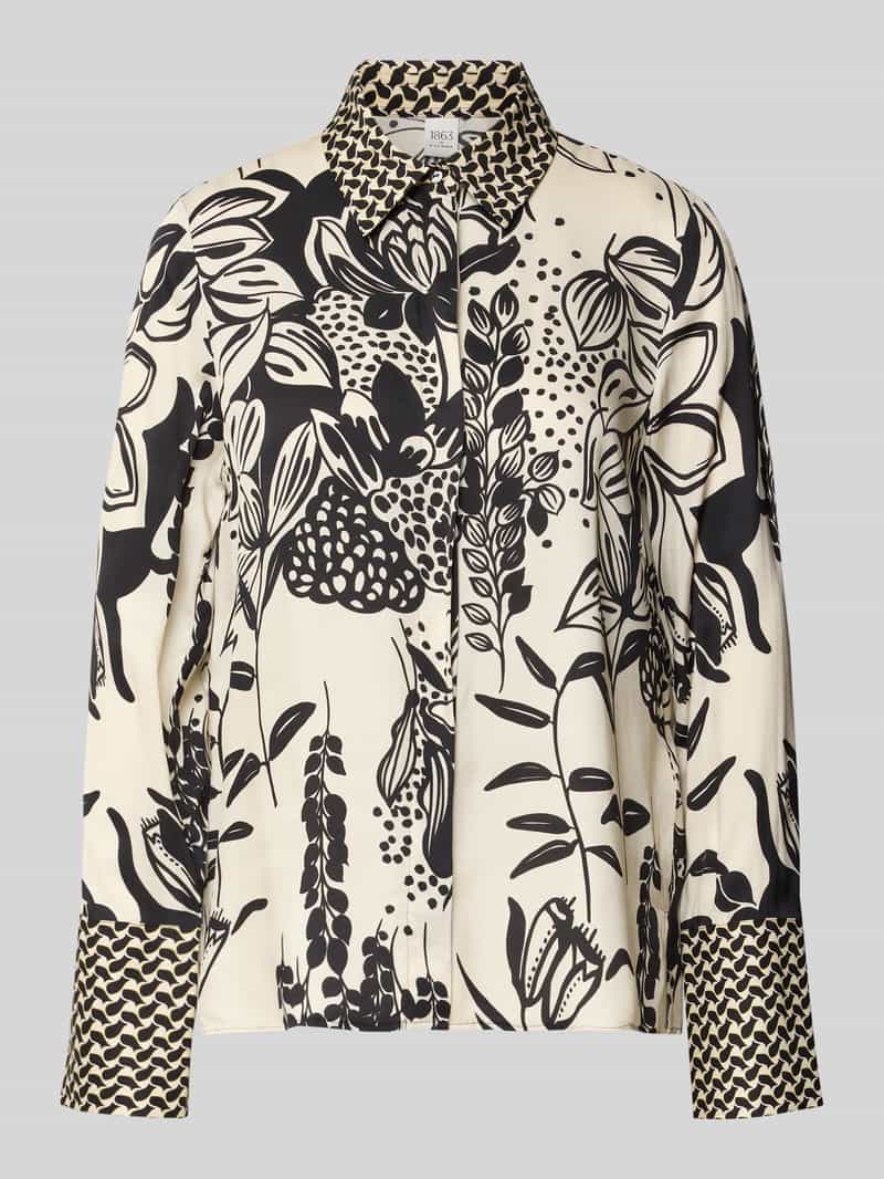 Eterna Overhemdblouse met blinde knoopsluiting