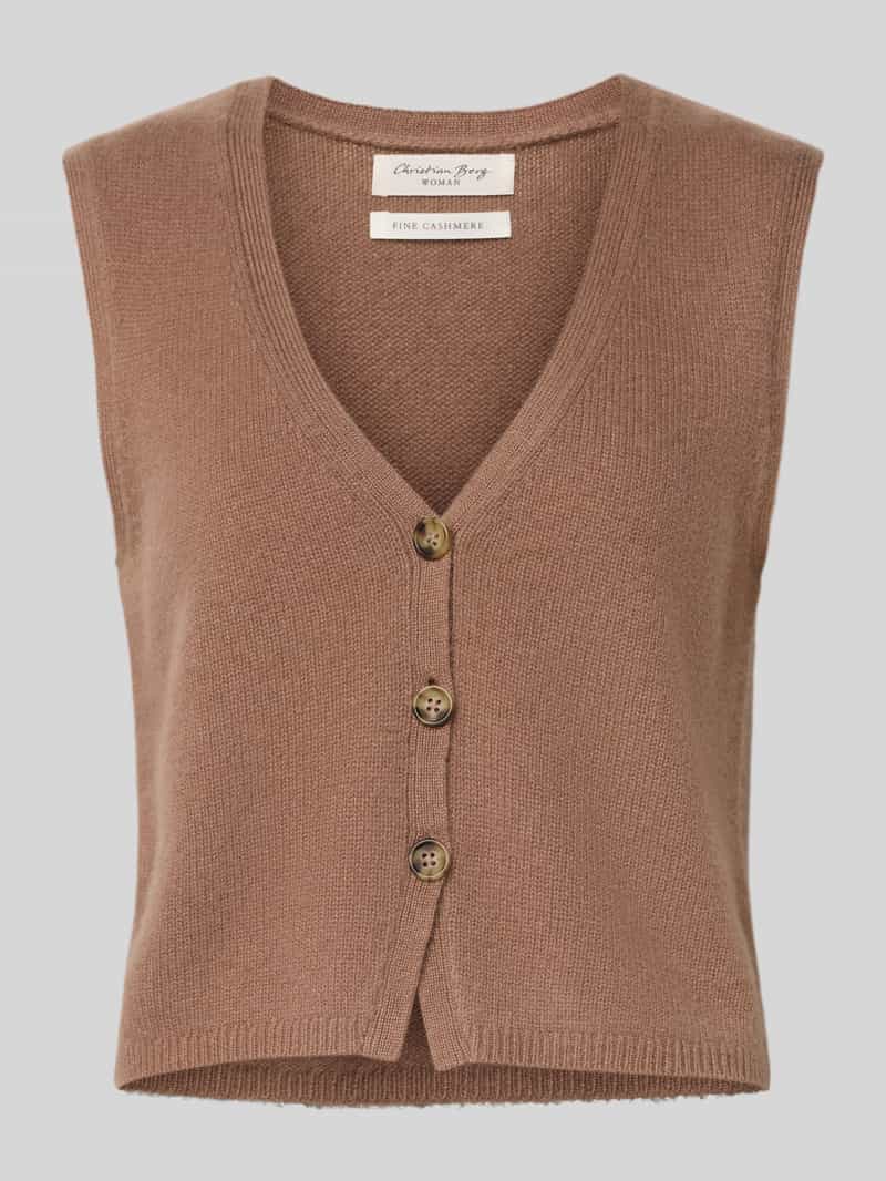 Christian Berg Woman Mouwloos vest van puur kasjmier