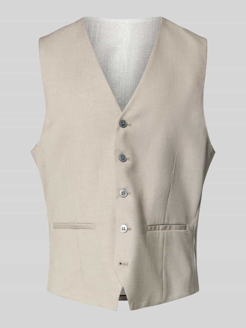 HECHTER PARIS Regular fit gilet met paspelzakken