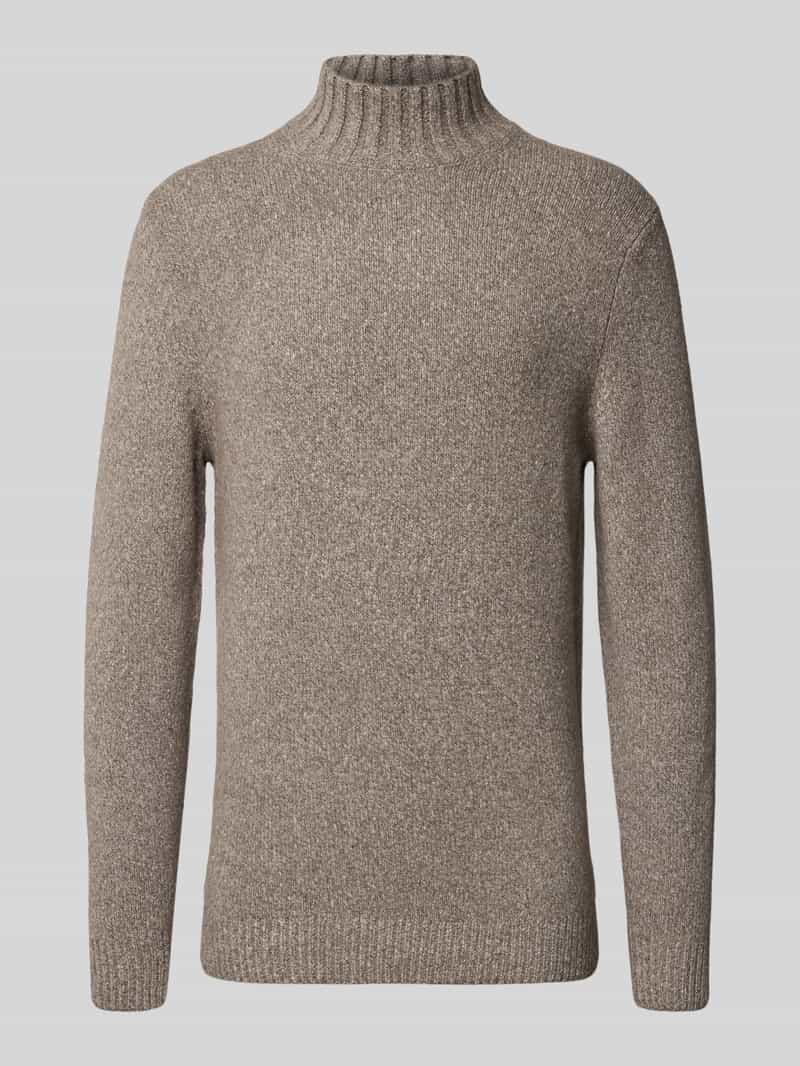 Profuomo Wollen pullover met opstaande kraag