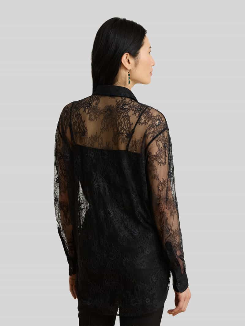 Lauren Ralph Lauren Loose fit blouse met lange mouwen van bloemkant
