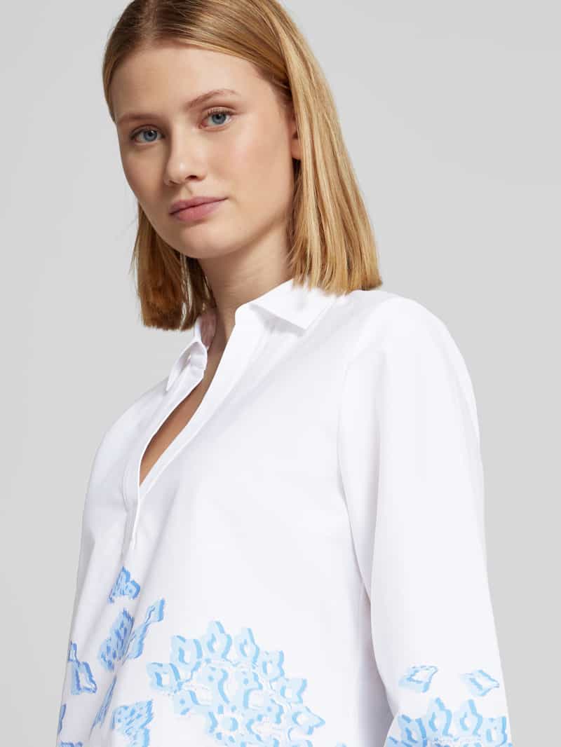 comma Relaxed fit blouse met V-hals