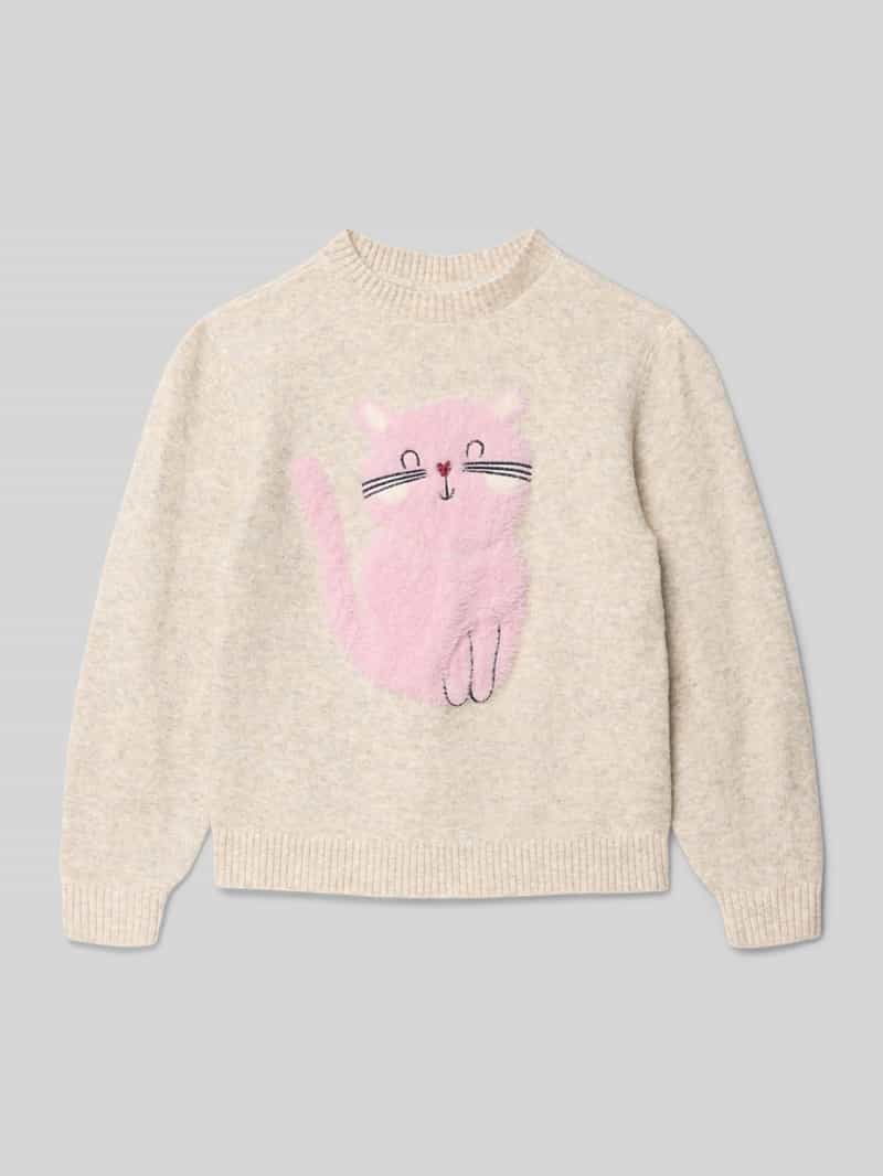 s.Oliver RED LABEL Loose fit gebreide pullover met artworkstitching