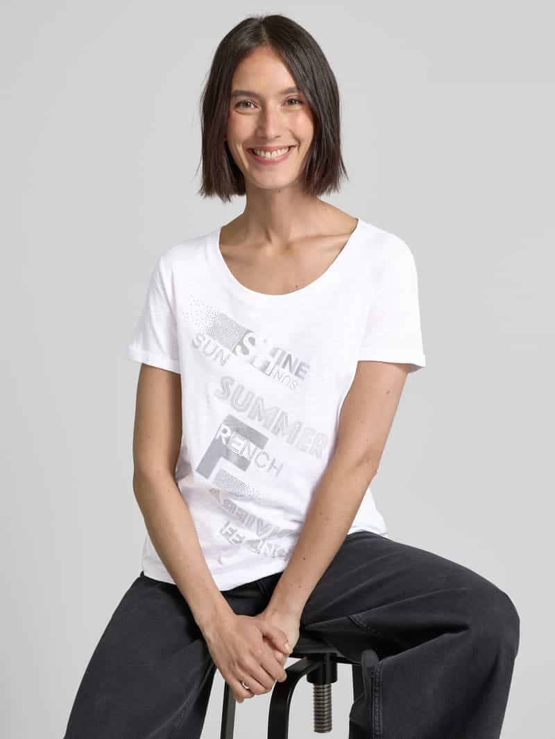 monari T-shirt met statementprints