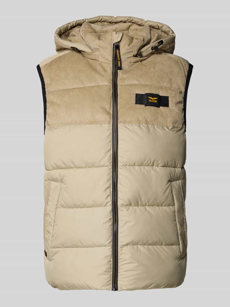 PME Legend Regular fit bodywarmer met logo-applicatie model 'Gobbler'