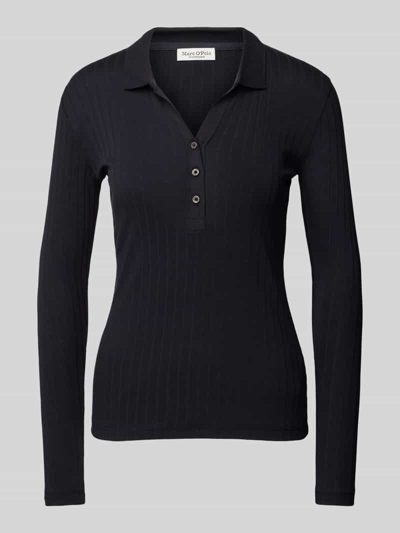 Marc O'Polo Slim fit shirt met lange mouwen en biologisch katoen