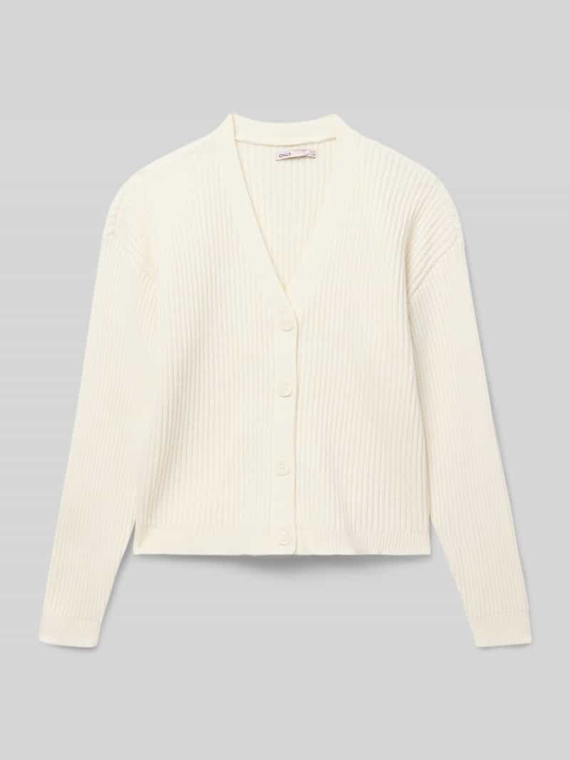 Only Regular fit gebreid jack van viscosemix model 'MANDY'