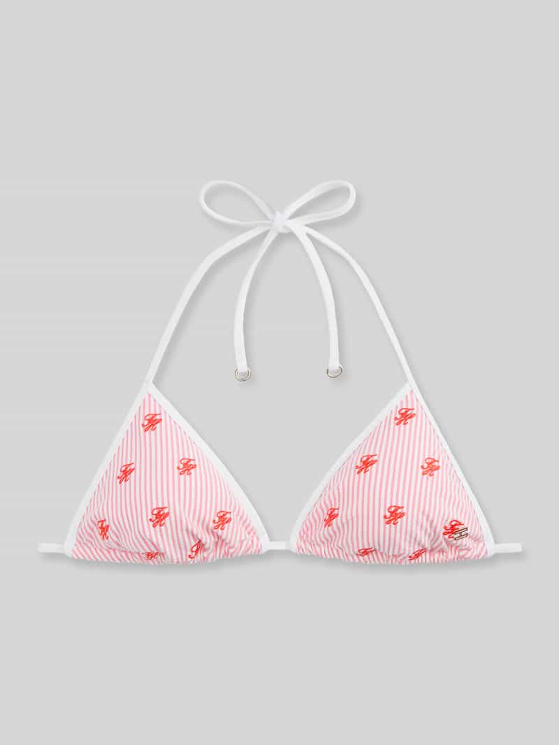 Bikini-top met logo-stitching