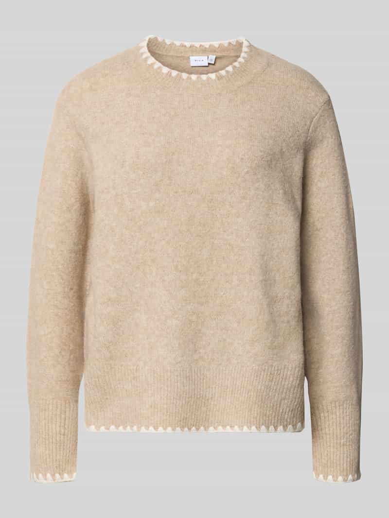Vila Gebreide pullover met raglanmouwen en ronde hals