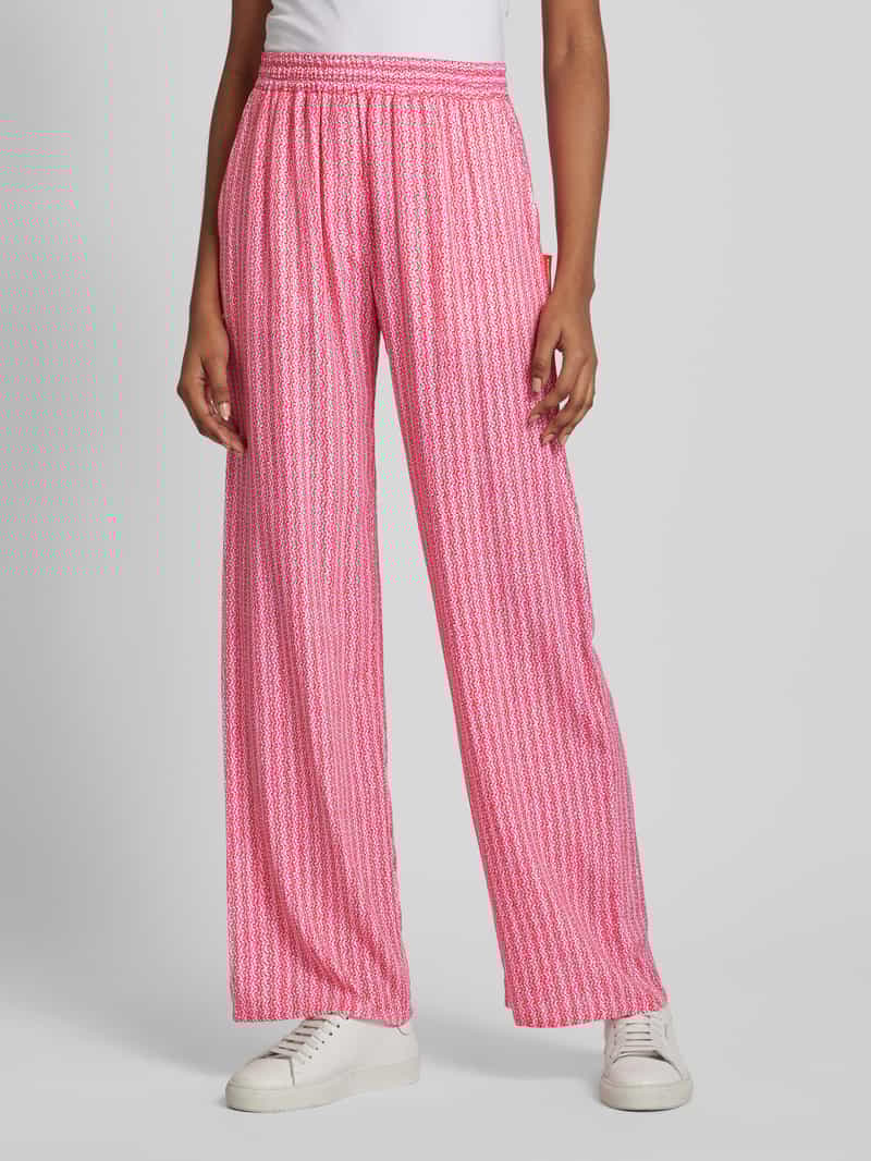 Regular fit stoffen broek met all-over print Smith and Soul