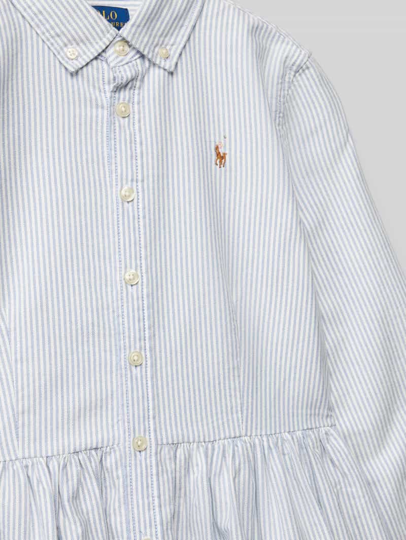 Polo Ralph Lauren Teens Overhemdjurk met doorknoopsluiting model 'WEYLYN'