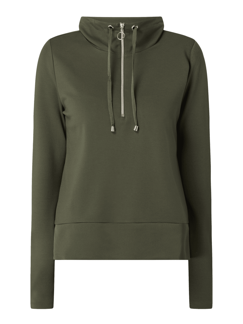 Bluza z kołnierzem z mieszanki wiskozy