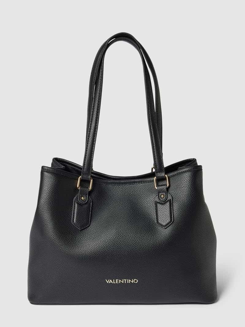 VALENTINO BAGS Shopper in marineblauw met labeldetail model 'BRIXTON'