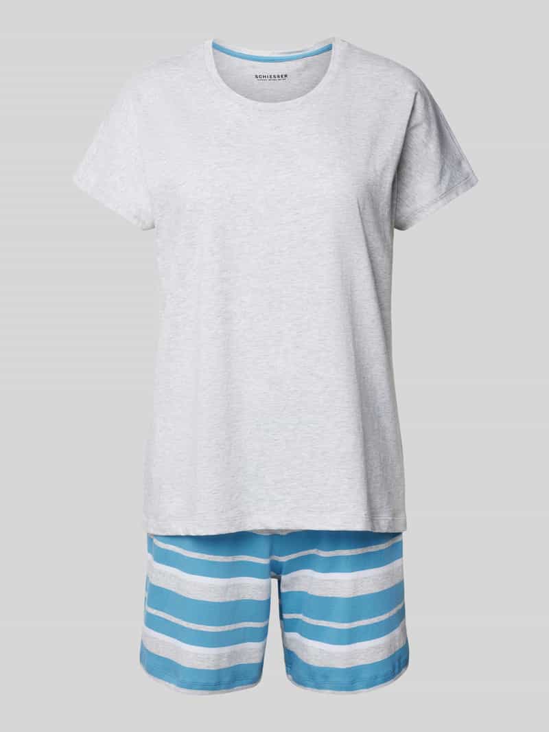 Schiesser Pyjama met ronde hals model 'Casual Essentials'