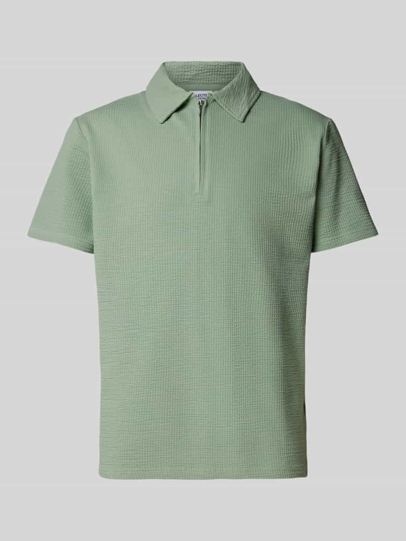 Selected Homme Poloshirt met korte ritssluiting, model 'SANDER'