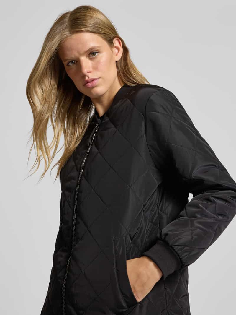 Only Regular fit gewatteerde lange jas met baseballkraag model 'JESSICA'