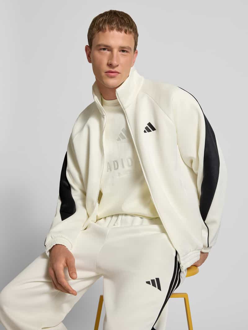 adidas Sportswear Sweatjack met logo met opstaande kraag