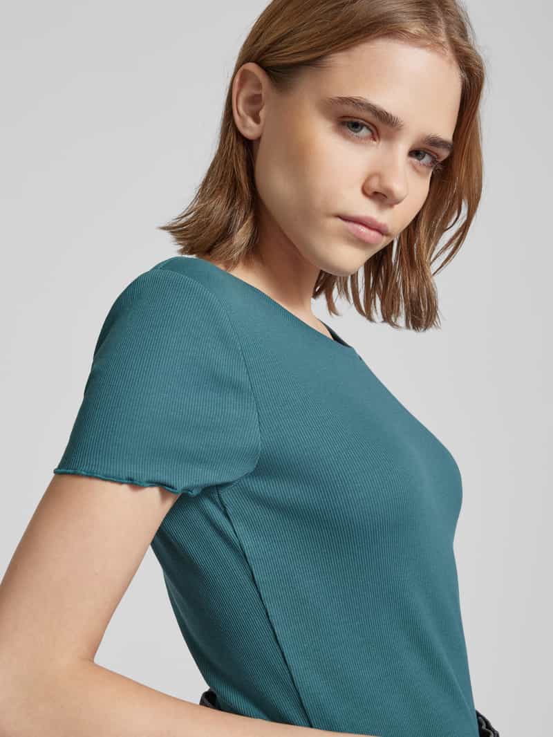 QS T-shirt in riblook